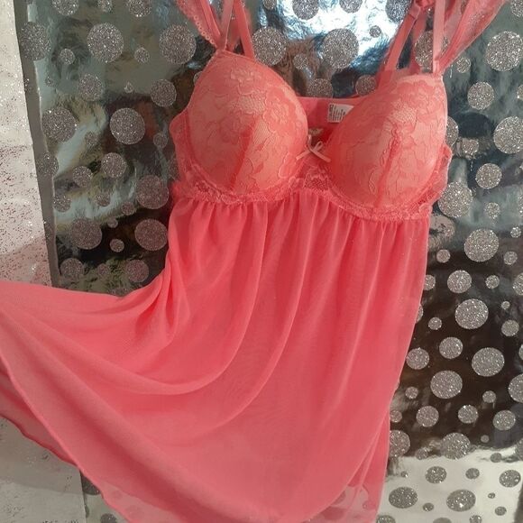 Coral Under Wire Bra Sheer Top - Picture 3 of 4